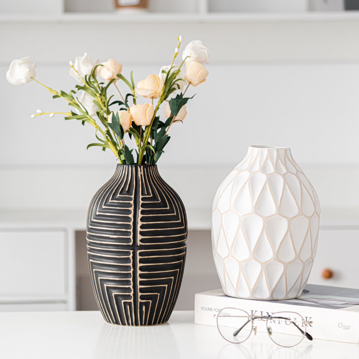 Geometric Ceramic Vase